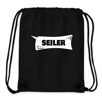 Seiler als Sprechblase - Stanley/Stella recycelter Gym Bag - Schwarz - Vorne