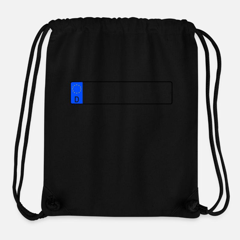 Autokennzeichen - Stanley/Stella recycelter Gym Bag - Schwarz