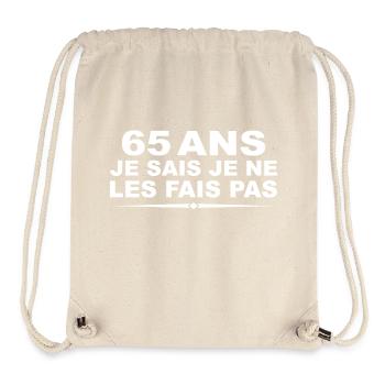 65 years old | Humor 65th Birthday Gift - Stanley/Stella Recycled Gym Bag - natural - Front