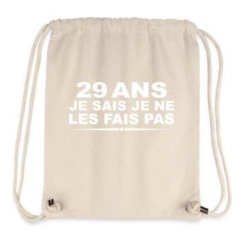 29 years old | Humor 29th Birthday Gift - Stanley/Stella Recycled Gym Bag - natural - Front