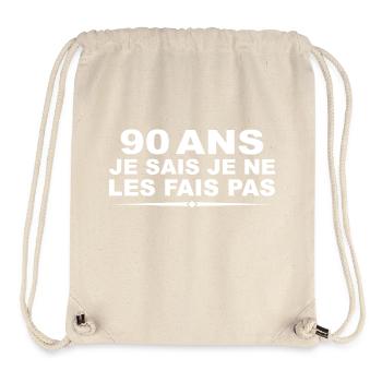90 years | Humor 90th Birthday Gift - Stanley/Stella Recycled Gym Bag - natural - Front