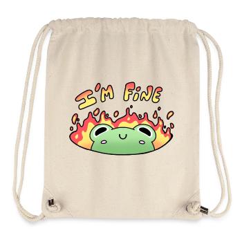 Frosch: "Mir geht es gut" - Stanley/Stella recycelter Gym Bag - Naturweiß - Vorne