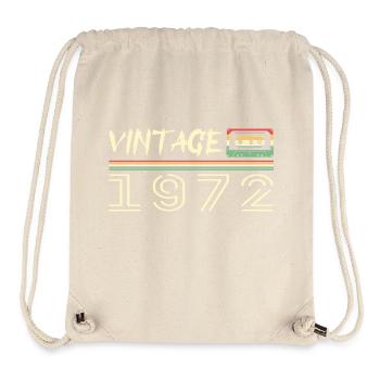 1972 Original 1972 Retro 1972 Geburtstagsgeschenk - Stanley/Stella recycelter Gym Bag - Naturweiß - Vorne