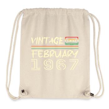 Februar 1967 Bestes Geschenk Februar 1967 - Stanley/Stella recycelter Gym Bag - Naturweiß - Vorne