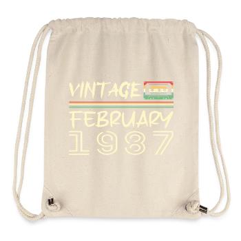 Februar 1987 Bestes Geschenk Februar 1987 - Stanley/Stella recycelter Gym Bag - Naturweiß - Vorne