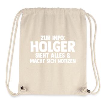Holger - Sac à cordon recyclé Stanley/Stella - blanc naturel - Devant