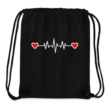heartbeat boobie shirt breast breasts heartbeat - Stanley/Stella Recycled Gym Bag - black - Front