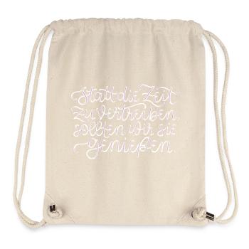 Zeit Genießen - Stanley/Stella recycelter Gym Bag - Naturweiß - Vorne