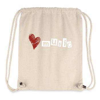 Love music - Stanley/Stella recycelter Gym Bag - Naturweiß - Vorne