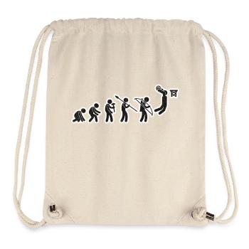 Evolution Basket-ball Noir Grunge - Sac à cordon recyclé Stanley/Stella - blanc naturel - Devant