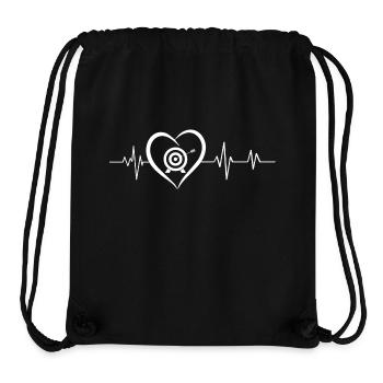 Herzschlag-Bogenschießen - Stanley/Stella recycelter Gym Bag - Schwarz - Vorne