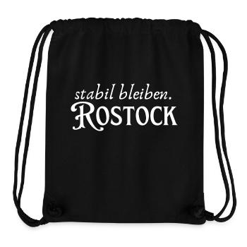 Stabil bleiben Rostock - Stanley/Stella recycelter Gym Bag - Schwarz - Vorne