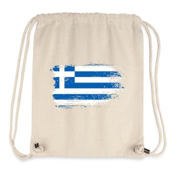 Grunge Greek Flag Sketch - Stanley/Stella Recycled Gym Bag - natural - Front