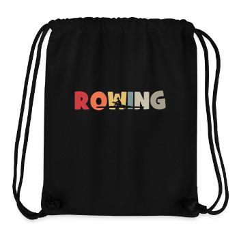Rowing - Rudern - Ruderer - Ruderin - Aviron - Stanley/Stella recycelter Gym Bag - Schwarz - Vorne