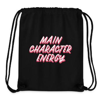 Main Character Energy - Stanley/Stella Recycled Gym Bag - black - Front