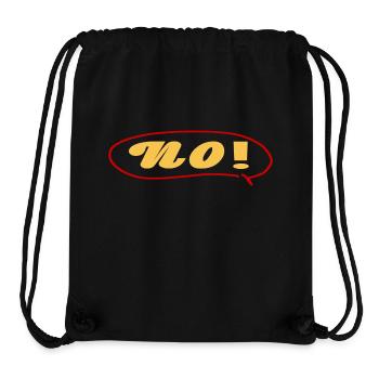 No with speech bubble - Stanley/Stella Recycled Gym Bag - black - Front