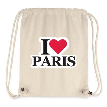I Love Paris - Stanley/Stella recycelter Gym Bag - Naturweiß - Vorne