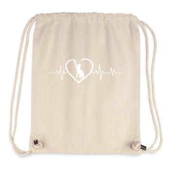 battement de cœur chat - Sac à cordon recyclé Stanley/Stella - blanc naturel - Devant
