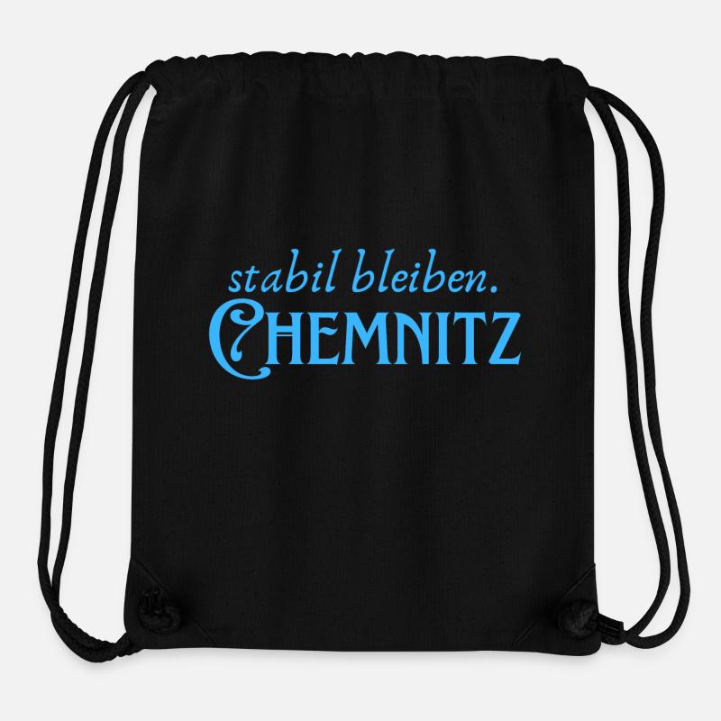 Stabil bleiben Chemnitz - Stanley/Stella recycelter Gym Bag - Schwarz