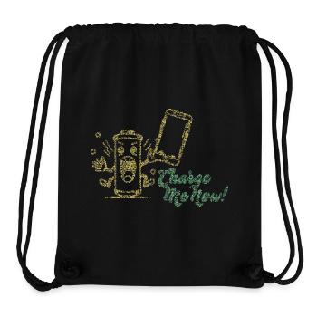 Battery Buddy: Charge Me Now! - Stanley/Stella Recycled Gym Bag - black - Front