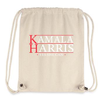 Kamala Yes She Can 2024 - Kamala pour la présidente - Sac à cordon recyclé Stanley/Stella - blanc naturel - Devant