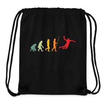 Handball Evolution Entwicklung Retro - Stanley/Stella recycelter Gym Bag - Schwarz - Vorne