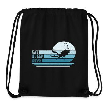 Eat Sleep dive - Stanley/Stella recycelter Gym Bag - Schwarz - Vorne