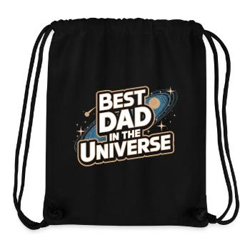 Meilleur cadeau de papa Meilleur univers de papa Galaxy - Sac à cordon recyclé Stanley/Stella - noir - Devant
