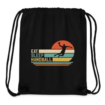 eat sleep handball t-shirt handball player - Stanley/Stella Recycled Gym Bag - black - Front