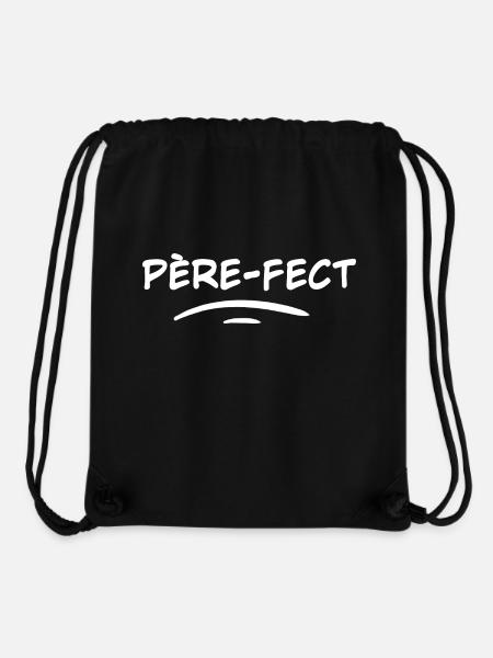 père fect - Sac à cordon recyclé Stanley/Stella - noir