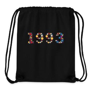 Fleurs 1993 - Sac à cordon recyclé Stanley/Stella - noir - Devant