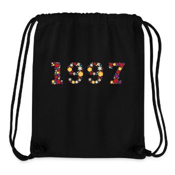 Fleurs 1997 - Sac à cordon recyclé Stanley/Stella - noir - Devant