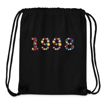 Fleurs 1998 - Sac à cordon recyclé Stanley/Stella - noir - Devant