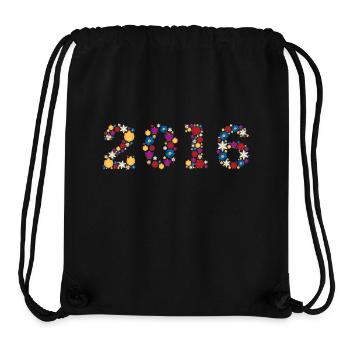 Fleurs 2016 - Sac à cordon recyclé Stanley/Stella - noir - Devant
