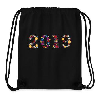 Fleurs 2019 - Sac à cordon recyclé Stanley/Stella - noir - Devant
