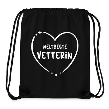 Vetterin Patenkind Cousine Mädchen Vetter - Stanley/Stella recycelter Gym Bag - Schwarz - Vorne