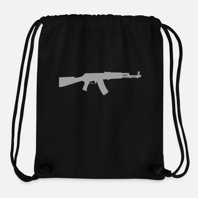 Gun 47 gris - Sac à cordon recyclé Stanley/Stella - noir