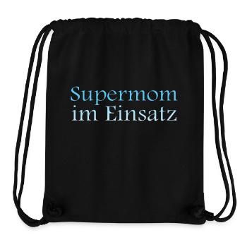 Supermom im Einsatz - Stanley/Stella recycelter Gym Bag - Schwarz - Vorne