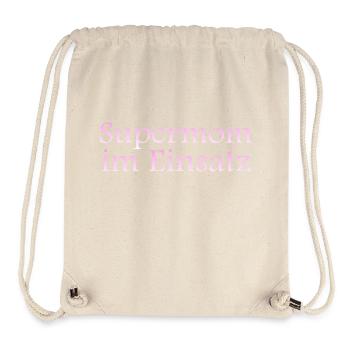 Supermom im Einsatz - Stanley/Stella recycelter Gym Bag - Naturweiß - Vorne