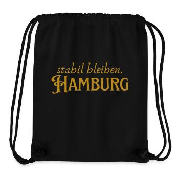 Stabil bleiben Hamburg - Stanley/Stella recycelter Gym Bag - Schwarz - Vorne