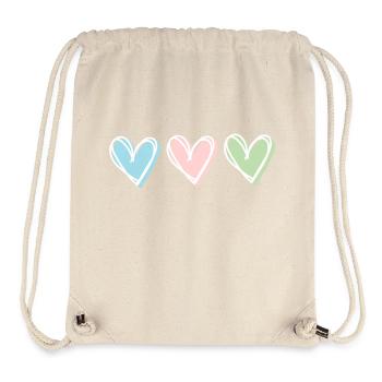 Herz Pastel - Stanley/Stella recycelter Gym Bag - Naturweiß - Vorne