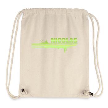 Geschenk für Nicolas - Stanley/Stella recycelter Gym Bag - Naturweiß - Vorne