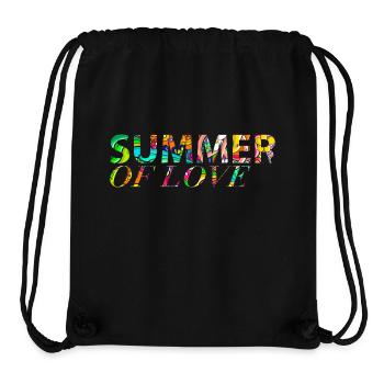 L’été de l’amour - Sac à cordon recyclé Stanley/Stella - noir - Devant