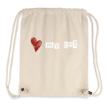 Love my cat - Stanley/Stella Recycled Gym Bag - natural - Front