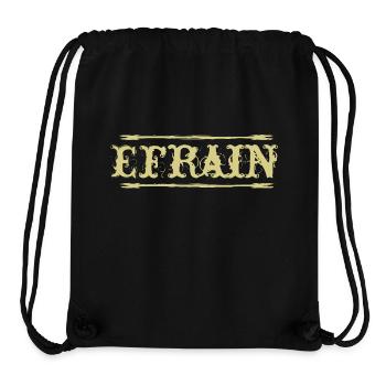 Efrain Golden Text Nom Badge - Sac à cordon recyclé Stanley/Stella - noir - Devant