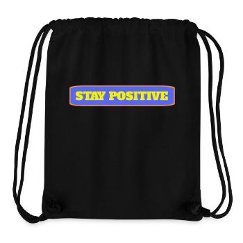 Restez positif - Sac à cordon recyclé Stanley/Stella - noir - Devant