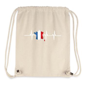 Heartbeat France - Stanley/Stella Recycled Gym Bag - natural - Front