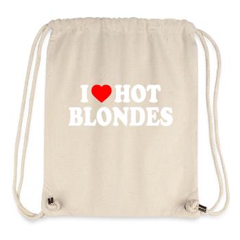 I love hot blondes - Sac à cordon recyclé Stanley/Stella - blanc naturel - Devant