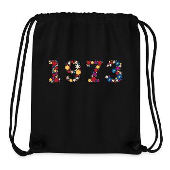 Fleurs 1973 - Sac à cordon recyclé Stanley/Stella - noir - Devant
