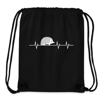 Heartbeat of a Hedgehog - Stanley/Stella recycelter Gym Bag - Schwarz - Vorne